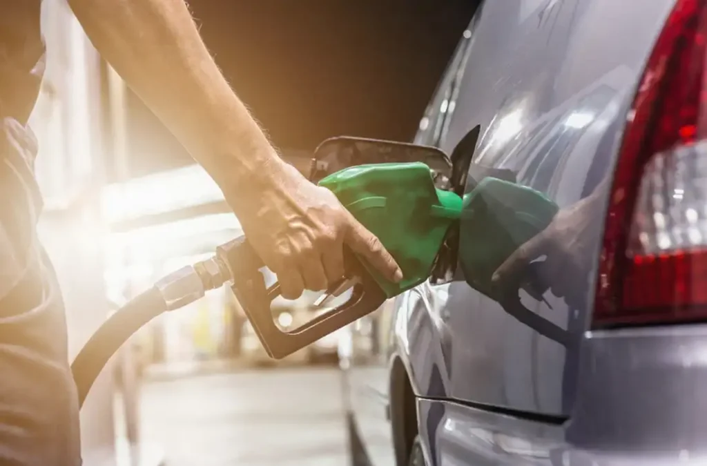 Foto pompa benzina verde